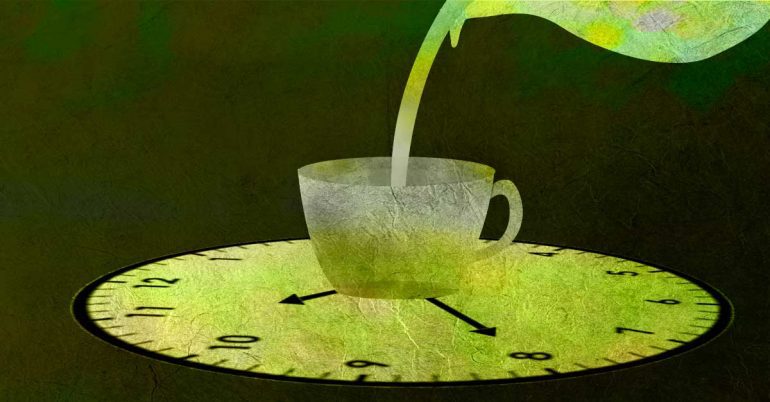 زمان نوشیدن چای سبز